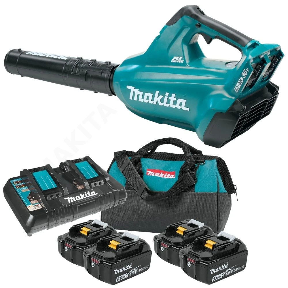 Makita DUB362PT4X 36V (2x 18V) Li-Ion Accu Bladblazer Set (4x 5.0Ah Accu) - 200 Km/h 3 Makita DUB362PT4X 36V (2x 18V) Li-Ion Accu Bladblazer Set (4x 5.0Ah Accu) - 200 Km/h