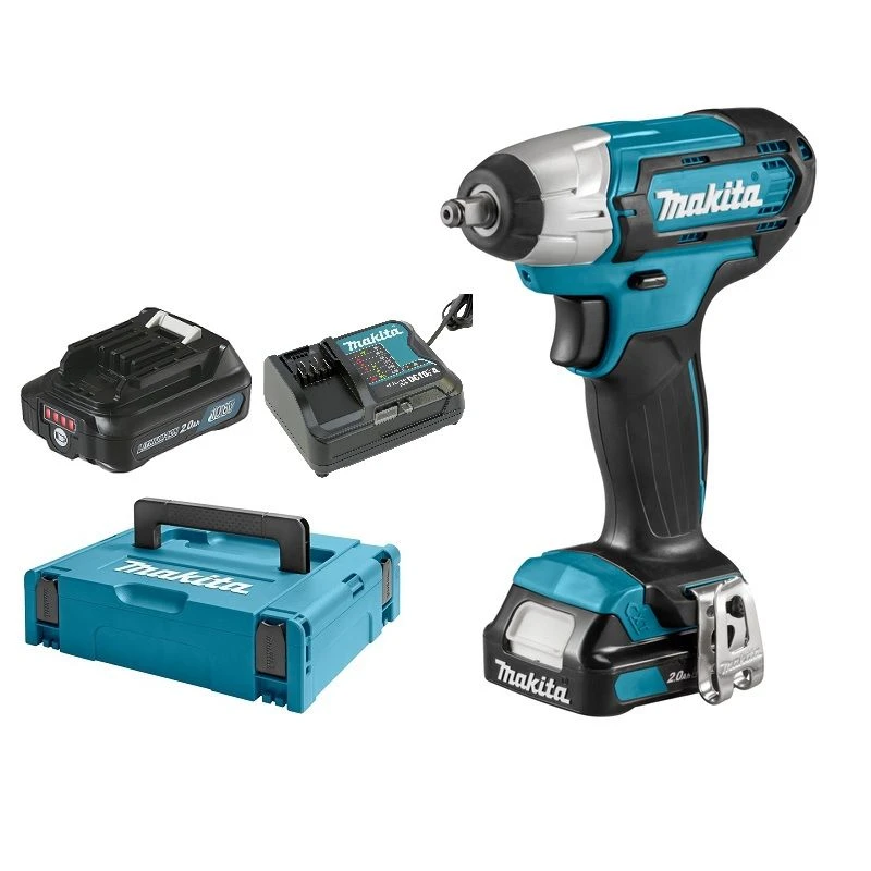 Makita TW140DSAJ 10,8V Li-Ion Accu Slagmoersleutel Set (2x 2.0Ah Accu) In Mbox - 140Nm - 3/8" 3 Makita TW140DSAJ 10,8V Li-Ion Accu Slagmoersleutel Set (2x 2.0Ah Accu) In Mbox - 140Nm - 3/8"