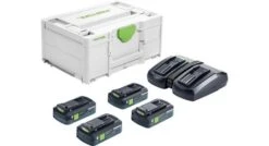 Festool SYS 18V 4x4,0/TCL 6 DUO Energieset (4x 4,0Ah) In Systainer - 577104