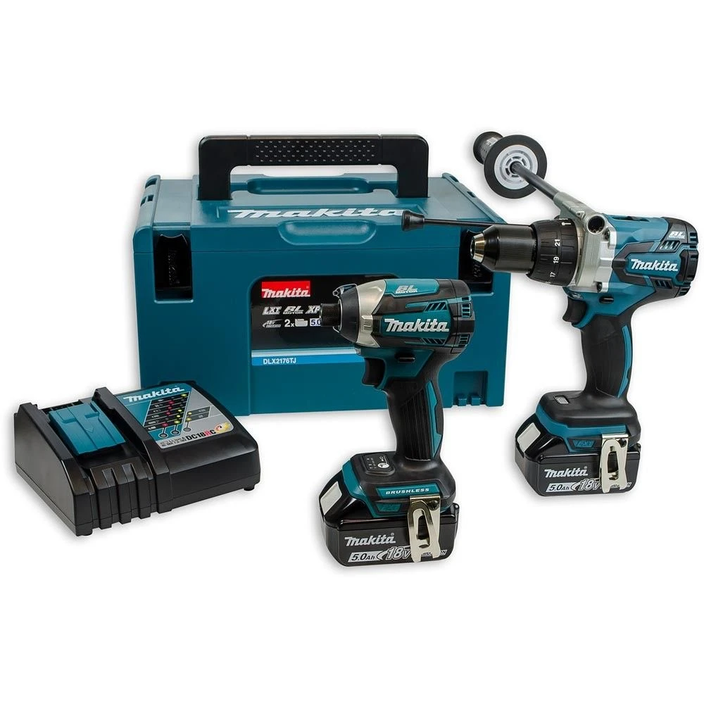 Makita DLX2176TJ 18V Li-Ion Accu Klopboor-/schroefmachine (DHP481) & Slagschroevendraaier (DTD154) Combiset (2x 5.0Ah Accu) In Koffer 3 Makita DLX2176TJ 18V Li-Ion Accu Klopboor-/schroefmachine (DHP481) & Slagschroevendraaier (DTD154) Combiset (2x 5.0Ah Accu) In Koffer
