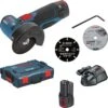 Bosch GWS 12V-76 12V Li-Ion Accu Haakse Slijper Set (2x 3.0Ah Accu) In L-Boxx - 76mm - Koolborstelloos - 06019F200B -Metabo Winkel 582b25ac9624a454b5ac8ee7416578e5