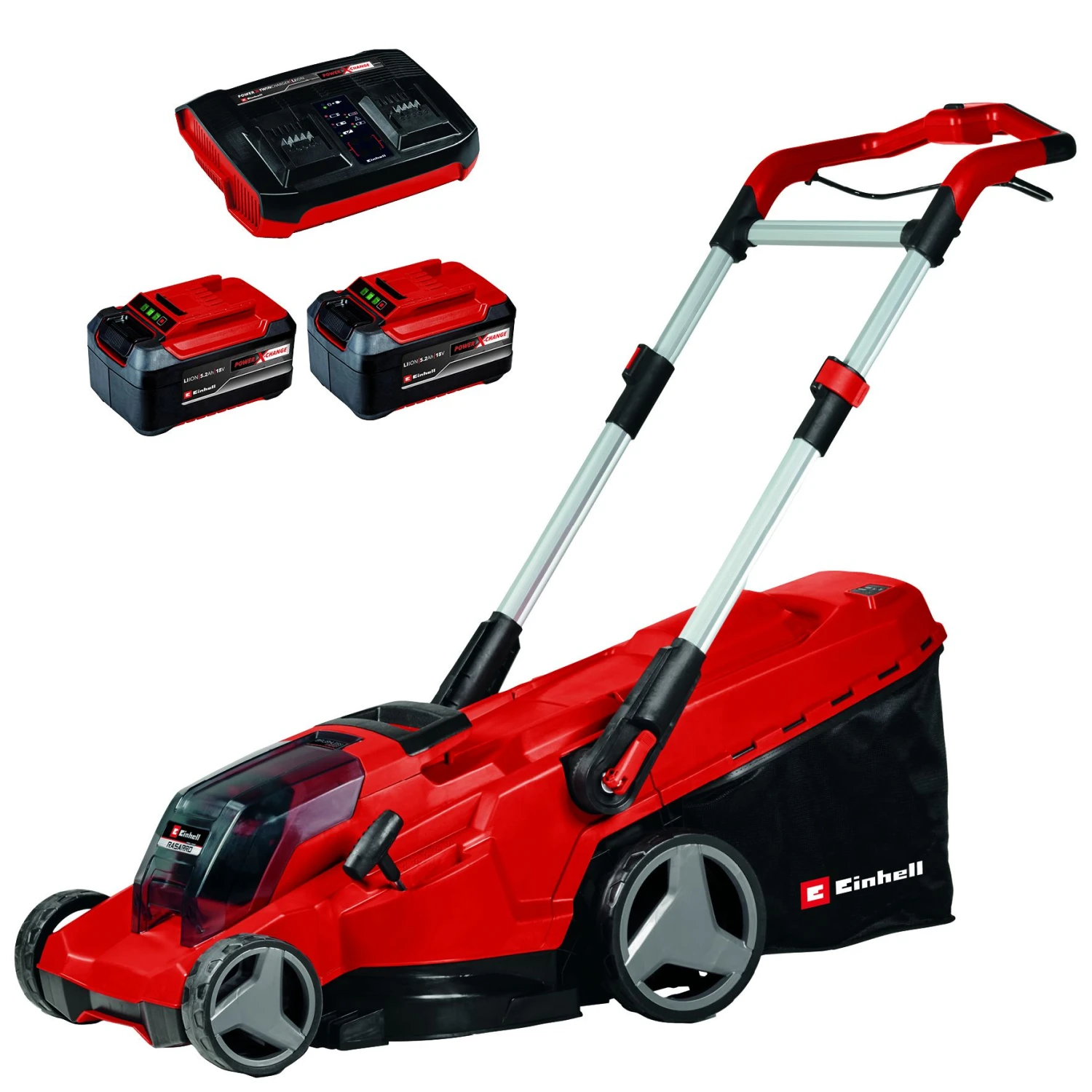 Einhell RASSARO 36/42 Li BL Kit (2x 5.2Ah) Accu Grasmaaier - Power X-Change - 42cm 3 Einhell RASSARO 36/42 Li BL Kit (2x 5.2Ah) Accu Grasmaaier - Power X-Change - 42cm