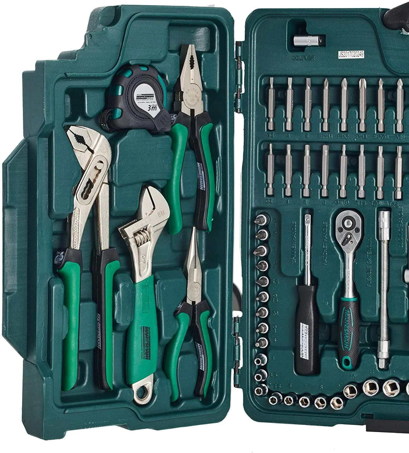 Brüder Mannesmann 29085 Gereedschapset In Koffer - 89-delig 4 Brüder Mannesmann 29085 Gereedschapset In Koffer - 89-delig - Afbeelding 2