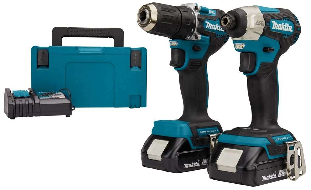 Makita DLX2423AJ LXT 18V Li-Ion Accu Combiset (2x 2,0Ah Accu) In Mbox 3 Makita DLX2423AJ LXT 18V Li-Ion Accu Combiset (2x 2,0Ah Accu) In Mbox