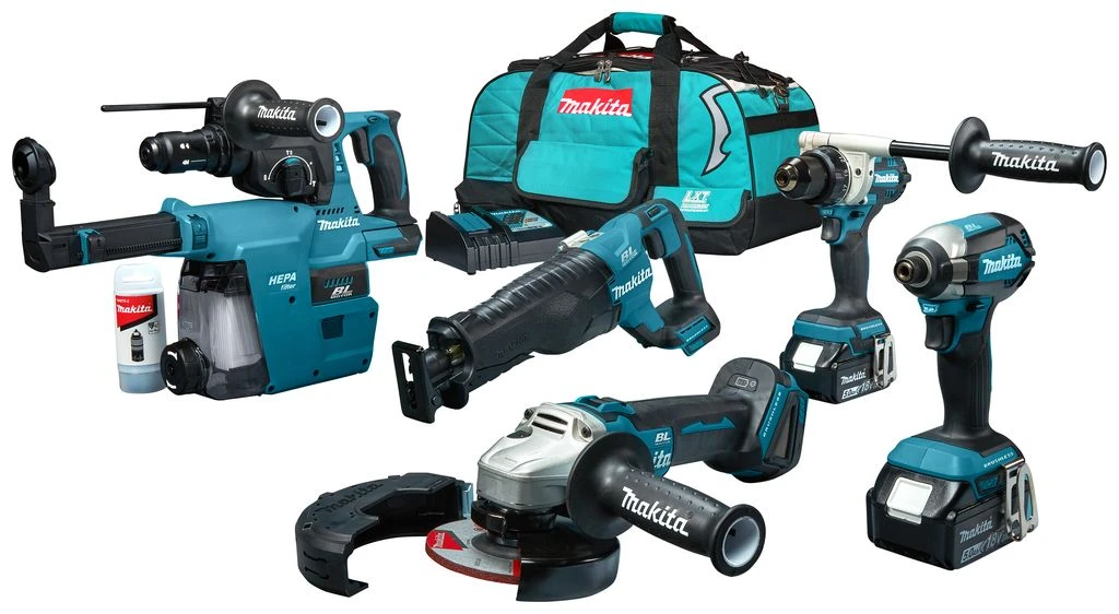 Makita DLX5069TX1 18V Li-ion Accu 5-delige Combiset (2x 5.0Ah Accu) In Tas 3 Makita DLX5069TX1 18V Li-ion Accu 5-delige Combiset (2x 5.0Ah Accu) In Tas