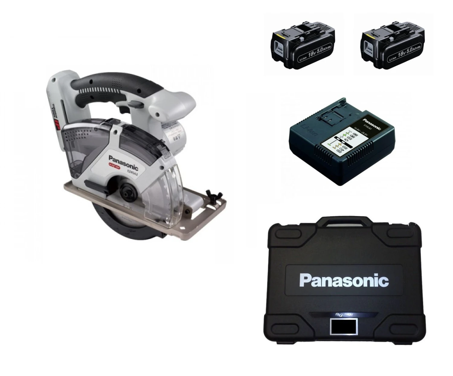 Panasonic EY45A2LJ2G 14,4-18V Li-Ion Accu Cirkelzaag Set (2x 5.0Ah Accu) In Systainer - 135mm 3 Panasonic EY45A2LJ2G 14,4-18V Li-Ion Accu Cirkelzaag Set (2x 5.0Ah Accu) In Systainer - 135mm