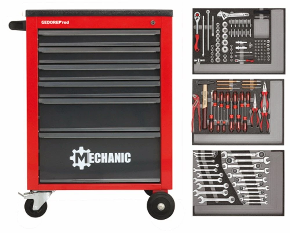 Gedore RED R21560004 130-delige Gereedschapswagen 6 Laden 3 Gedore RED R21560004 130-delige Gereedschapswagen 6 Laden