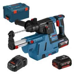 Bosch GBH 18V-26 F 18V Li-Ion Accu SDS-plus Combihamer Incl. GDE 18V-16 Afzuigsysteem Set (2x 6.0Ah Accu) In L-Boxx - 2,6J - Koolborstelloos - 0611910004