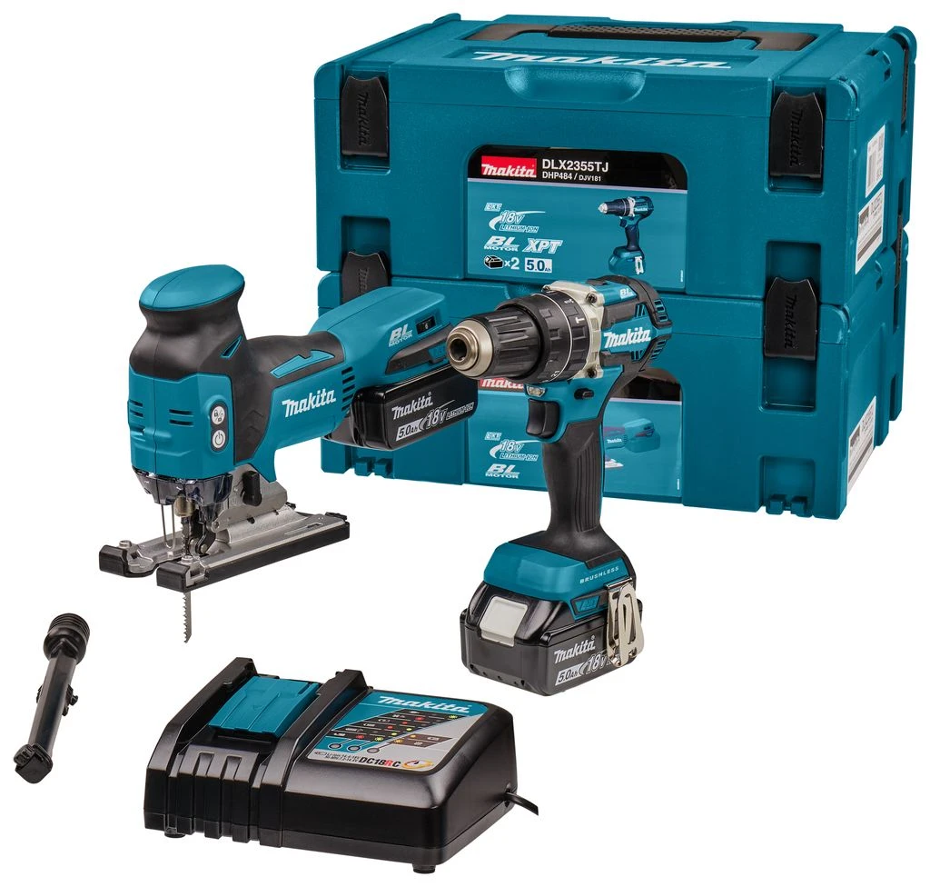 Makita DLX2355TJ LXT 18 V Li-ion Accu Combiset (2x 5,0Ah Accu) In Mbox 3 Makita DLX2355TJ LXT 18 V Li-ion Accu Combiset (2x 5,0Ah Accu) In Mbox