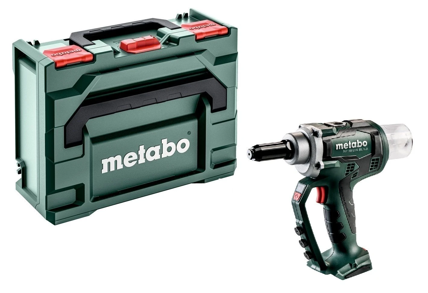 Metabo NP 18 LTX BL 5.0 18V Li-Ion Accu Blindnietpistool Set (2x 2.0Ah Accu) In MetaBox - Koolborstelloos - 2.4-5mm - 619002500 4 Metabo NP 18 LTX BL 5.0 18V Li-Ion Accu Blindnietpistool Set (2x 2.0Ah Accu) In MetaBox - Koolborstelloos - 2.4-5mm - 619002500 - Afbeelding 2