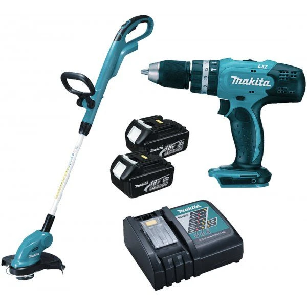 Makita DLX2114X1 18V LXT Li-Ion Accu Klopboor-/schroefmachine (DHP453) & Grastrimmer (DUR181) Combiset (2x 3.0Ah Accu) 3 Makita DLX2114X1 18V LXT Li-Ion Accu Klopboor-/schroefmachine (DHP453) & Grastrimmer (DUR181) Combiset (2x 3.0Ah Accu)