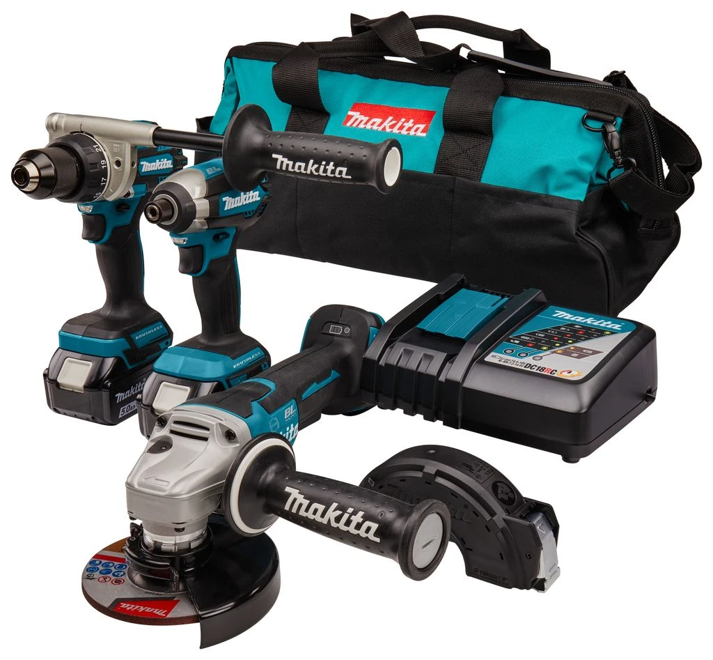 Makita DLX3156TX1 LXT 18V Li-Ion Accu Combiset (2x 5,0 Ah Accu) In Tas 3 Makita DLX3156TX1 LXT 18V Li-Ion Accu Combiset (2x 5,0 Ah Accu) In Tas