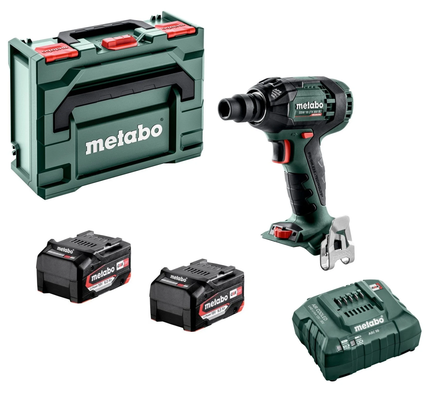 Metabo SSW 18 LTX 300 BL 18V Li-ion Accu Slagmoersleutel Set (2x 5.2Ah Accu) In MetaBOX - 300Nm - 1/2" - Koolborstelloos - 602395650 3 Metabo SSW 18 LTX 300 BL 18V Li-ion Accu Slagmoersleutel Set (2x 5.2Ah Accu) In MetaBOX - 300Nm - 1/2" - Koolborstelloos - 602395650